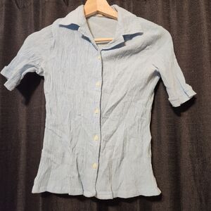 100% cotton crinkle blouse